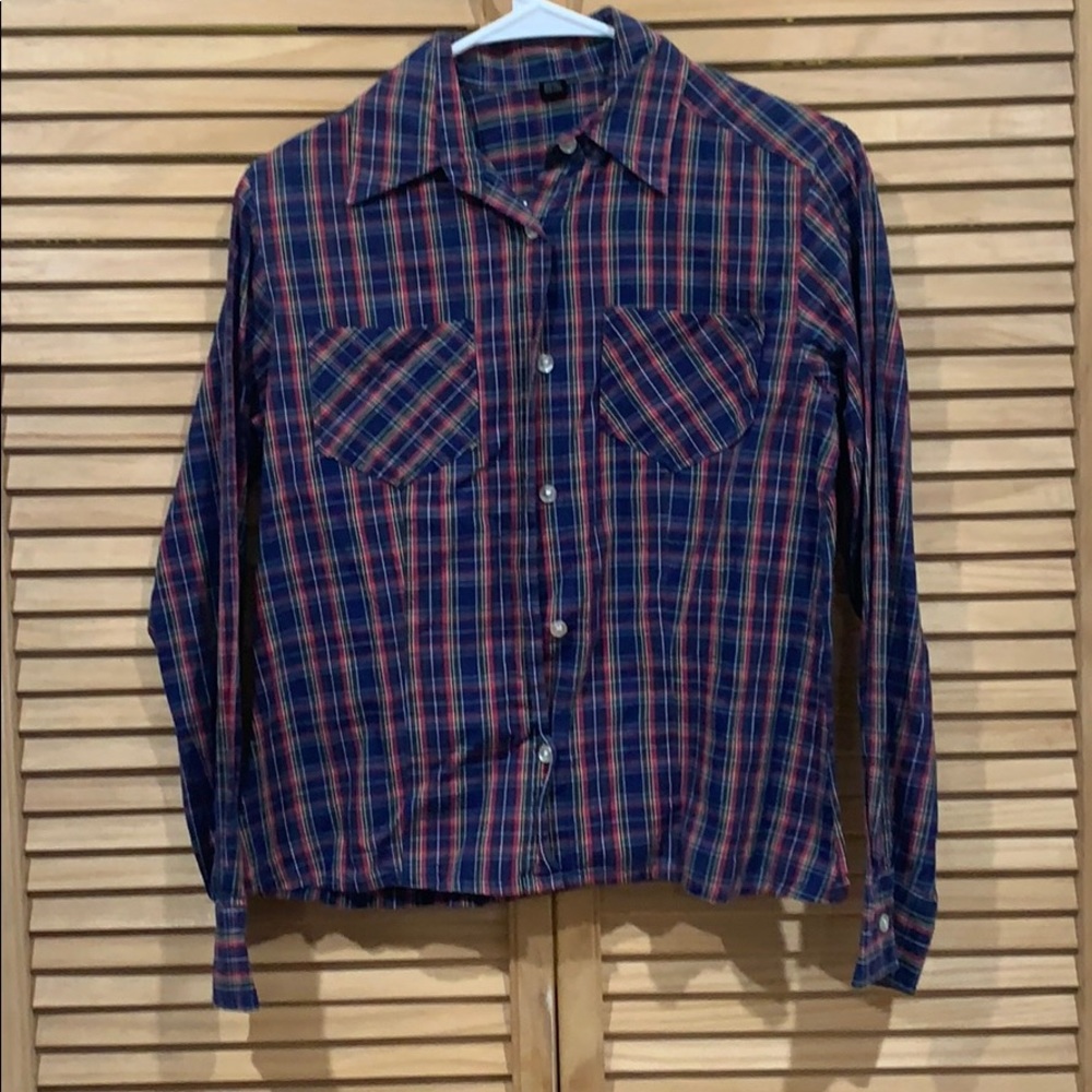 Button down plaid